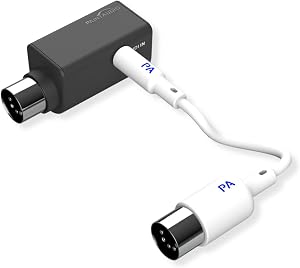 PAINTAUDIO Paint Audio Wireless MIDI Adapter, MIDI Mate Ultra Low Latency Adapter for Synthesizer Digital Wind Guitar Pedal Digital Piano Keyboard to MIDI Devices, Mac OS/iOS Devices