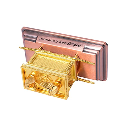 Brtagg The Ark Of The Covenant Replica Gold Plated Statue With Contents, Aaron‘s Rod/Manna/Ten Mandments Stone (Small) #TOP7