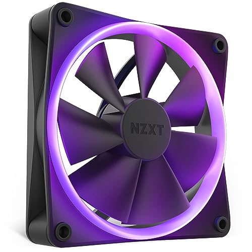 NZXT F120 RGB – 120mm RGB PWM PC Fan – High Airflow, Low Noise – Fluid Dynamic Bearing – Single (Requires NZXT RGB Controller for CAM Software) – 18 LEDs – Black by NZXT - Image 7