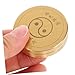 GANAZONO Portable Copper Compass Cover Mini Round Taoist Compass Multi-Functional Decorative Feng Shui Tool for Travel and Home Decor