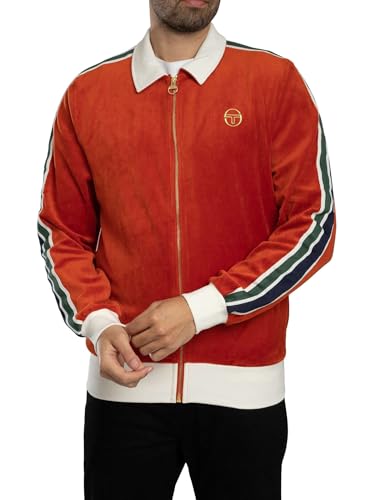 Sergio Tacchini Homme Veste De Survêtement Monte Velour, Rooibos Tea/Gardenia, 4XL