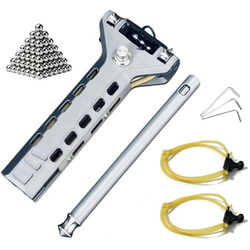 Professional Adult Repeating Slingshot, Aviation Aluminum Alloy Auto-Load Catapult, High Precision Sling Shot for Target Practice, Hunting, Outdoor Recreation & Emergency Survival Gear