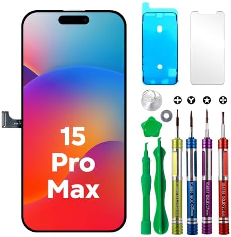 LCD Screen Replacement for iPhone 15 Pro Max 6.7 inch (Model A2651, A2893, A2896, A2895, A2894) 3D Touch Screen Display digitizer Assembly