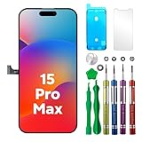 Ace Tech Cellular LCD Screen Replacement for iPhone 15 Pro Max 6.7 inch (Model A2651, A2893, A2896, A2895, A2894) 3D Touch Screen Display digitizer Assembly