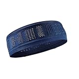 AWHZngE 2pcs Sweatband for Men Women Elastic Sport Hairbands Head Band Yoga Headbands Headwear Headwrap Sports Hair Accessories Safety Band for Running, Yoga(Blue)