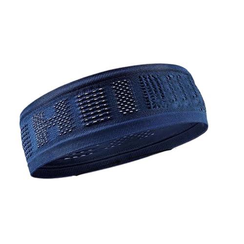 AWHZngE 2pcs Sweatband for Men Women Elastic Sport Hairbands Head Band Yoga Headbands Headwear Headwrap Sports Hair Accessories Safety Band for Running, Yoga(Blue)