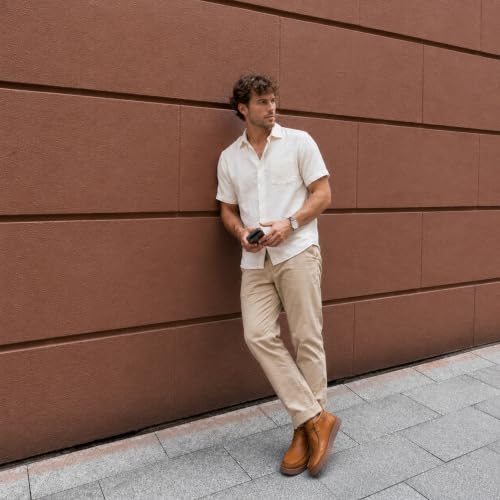 Image of Men's Moc Toe Chukka Boots Leather Casual Desert Boot