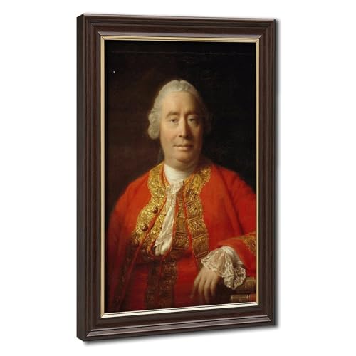 Poster David Hume pour bureau : tableau toile avec suspension chic 20x30cm