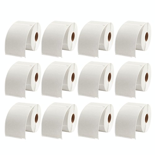 MFLABEL 12 Rolls Dymo 1744907 Shipping Labels Compatible LabelWriter 4XL of 220 Postage Labels (BPA Free)
