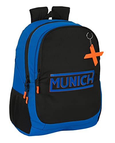 MUNICH - Mochila Escolar Infantil, Ideal para Niños de Diferentes Edades, Cómoda y Versátil, Calidad y Resistencia, 32x16x44 cm, Color Azul eléctrico