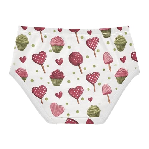 Wusikd Candies Cupcakes Girls' Underwear Cotton Girls Briefs Soft Toddler Underwear 2T2