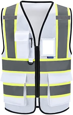 AYKRM Unisex Adult High Visibility Security Reflective Safety Vest HIGH VIS SAFET VST