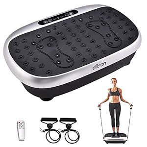 EILISON Atom Vibration Plate Exercise Machine – Full Body Vibration Fitness Platform Equipment for Home & Travel Workout, Weight Loss, Toning & Wellness – Max User Weight 250lbs