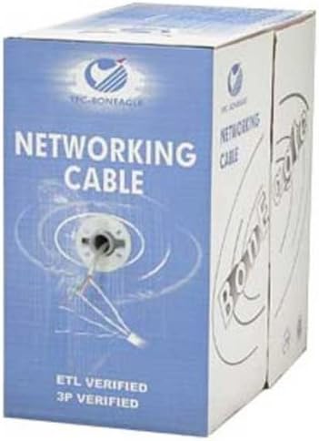 SF Cable, 1000ft CAT5E STP (Shielded) Solid Wire Bulk Cable Gray