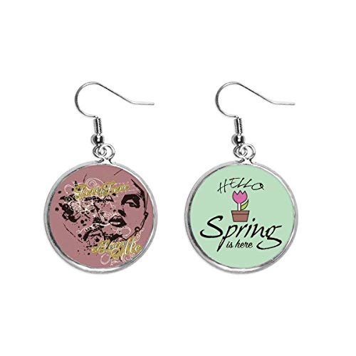 Joyas pendientes de primavera estilo Graffiti Street Love con colgante decorativo original