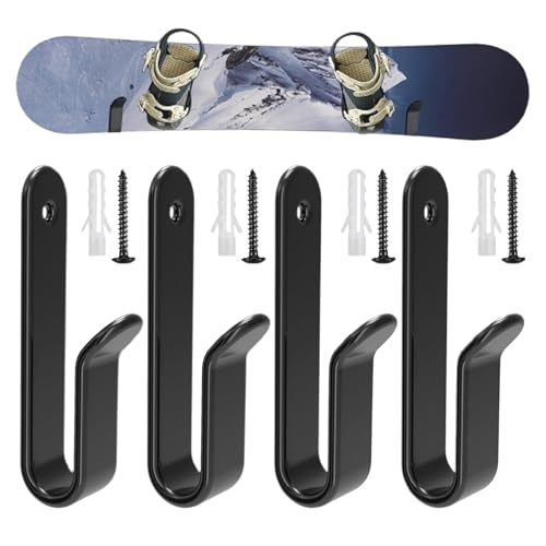 スノーボード壁用ハンガー,複数枚収納ハンガー 壁設置収納サポート - 工房 家庭 ガレージ 地下室 マンケーブ アパート用 壁取り付けサポート