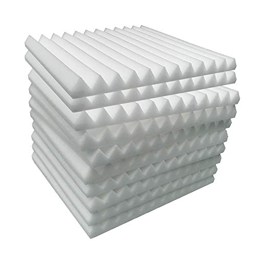 Herewegoo 10 paneles de espuma acústica, de estudio, baldosas, espuma insonorizada, tratamiento de sonido, esponja de absorción de la habitación
