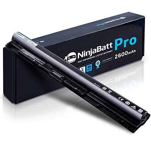 Ninjabatt Pro Battery M5Y1K For Dell Inspiron 14 15 17 5000 3000 Series 5558 5555 5755 5559 3558 3451 3551 5758 5758 5551 5755 5458 Wkrj2 Hd4J0 Gxvj3 07G07 6Yfvw K185W - Premium Cells [2600Mah/38Wh] #TOP26