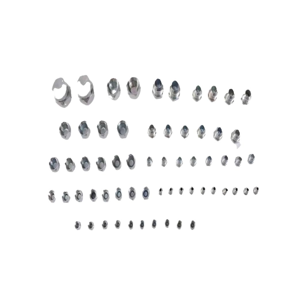 Kit surtido de tapones de rosca acampanada JIC de 37 grados, 64 Uds., Compatible con piezas de automóvil de tubo de manguera hidráulica