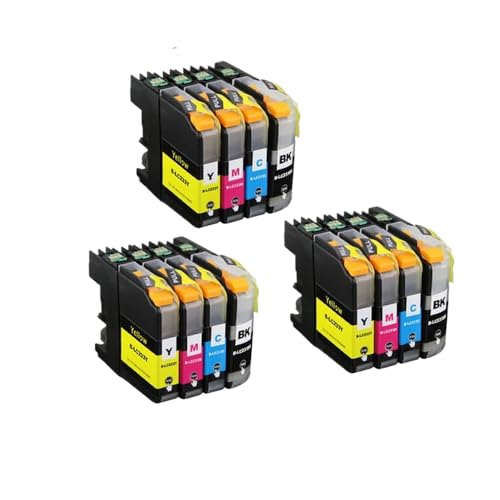 Cartouche d'encre LC 233 LC 231 compatible Brother MFC J480DW DCP J562DW multipack 12 pièces
