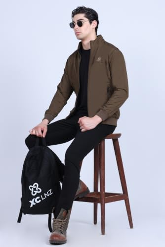 Image of Men's Windcheater Jacket | Lightweight Windbreaker with Front Zip & Pockets | Outdoor & Travel Jacket