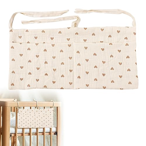 Baby Kinderzimmer Organizer,Babybett Organizer,Babybett Aufbewahrungstasche,Betttasche Spielzeugtasche,Windeln Babybetttasche,Baby Windel Caddy Hängeorganizer Windeln Babybetttasche Spielzeugtasche