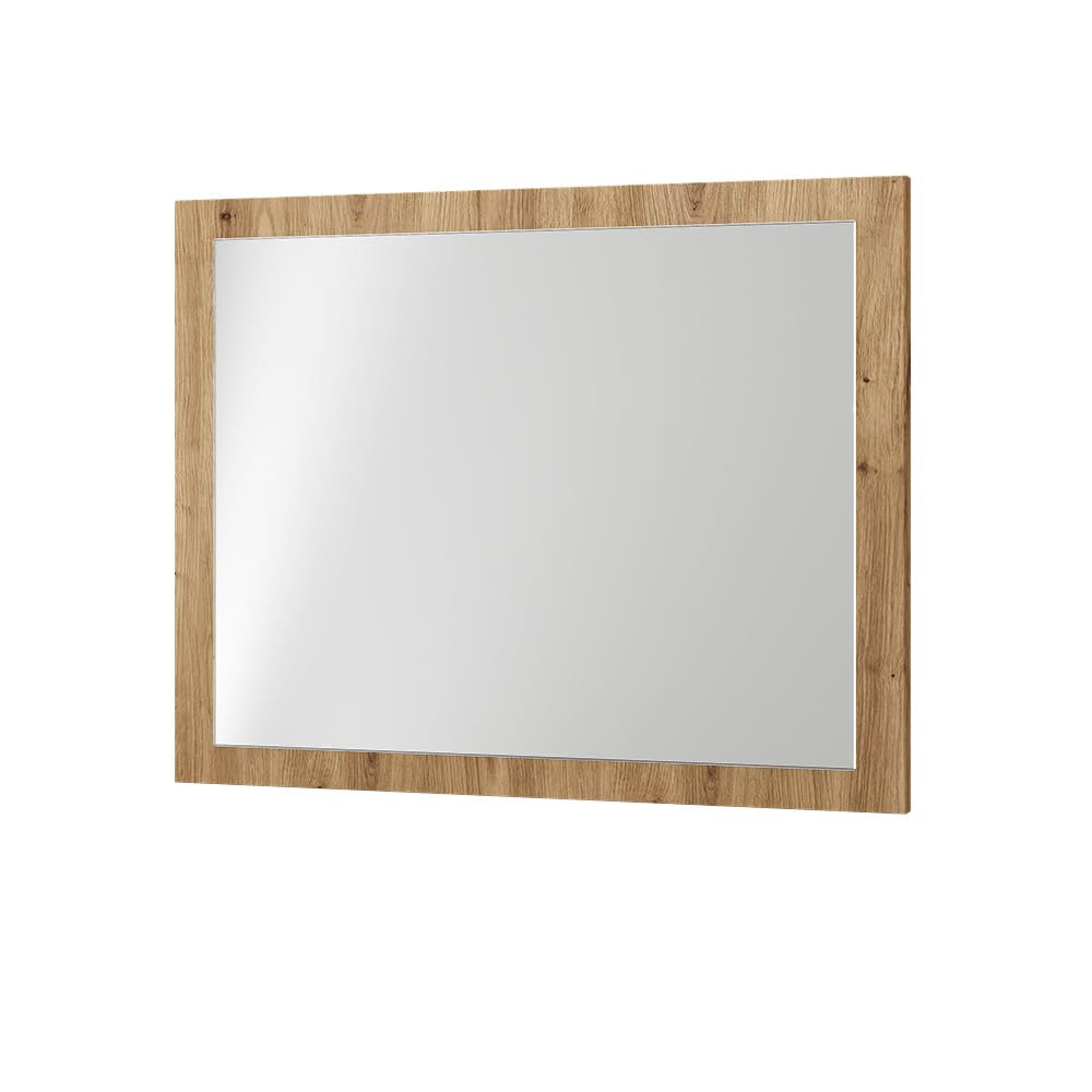 Vicco Espejo de Pared Selena, Roble Artesanal, 70 x 55 cm | apto para montaje en pared para una instalación que ahorra espacio