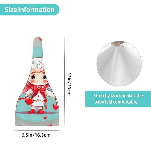 Newborn Baby Hat, Cute Loving boy Print Soft Top Knot Beanie Cap, Cute Baby Headwear for 0-6 Months Black4