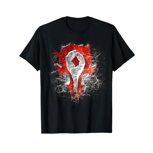 Warcraft Gaming-Logo Horde Burst Fiery Crest Epic Gamer T-Shirt