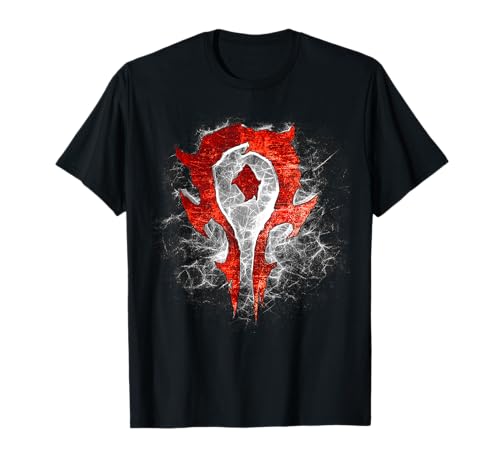 Logotipo de Warcraft Gaming Horde Burst Fiery Crest Epic Gamer Camiseta