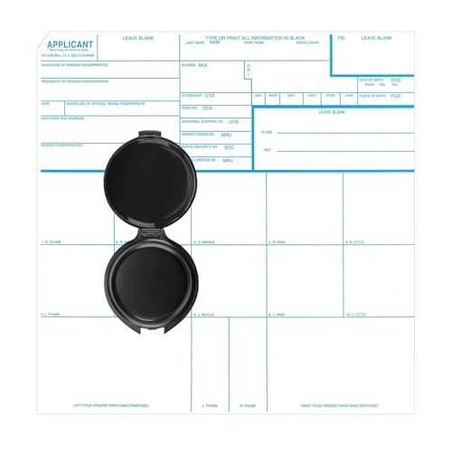 ZHUKEYONG Fingerprint Kit FD-258 Cards, Reusable Ink Pad and Instructions,11-1-20 Newest Version-18 Pack