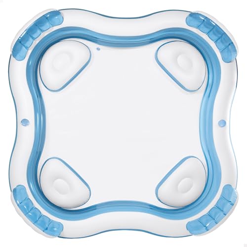 INTEX PISCINA GONFIABILE FAMILY4SEDILI BIANCO/AZZURRO 229x229x66 56475 - 8