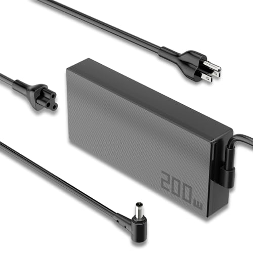 200W Laptop Charger Compatible with ASUS TUF Dash F15 F17 FX517 FX516 A15 A17 FX707 FA707 FA506 FX506 FA706 ROG Strix G15 G17 G513 G713 Hero G731 Zephyrus G15 GA503 Zenbook Power Supply AC Adapter