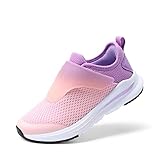 DREAM PAIRS Turnschuhe Kinder Sportschuhe Mädchen Jungen Sneaker Hallenschuhe Atmungsaktiv Laufschuhe Outdoor Fitnessschuhe mit Klettverschluss LILA/ROSA SDRS2314K-E Größe 36 (EUR)