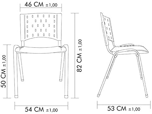 Cadeira Empilhável Plástica Preta - Shopping do Escritorio