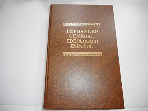 Portada de Refranero general ideologico espaÑol