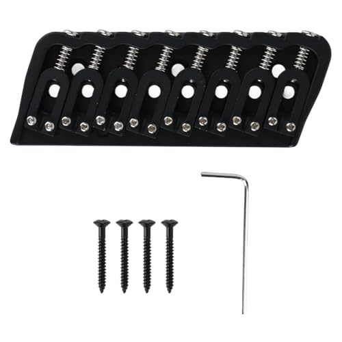 8 String Electric Guitar Bridge with Metal Tailpiece, Easy Installation with Screws and Wrench, Sturdy and, Enhances Sound Quali