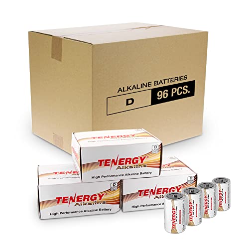 Tenergy 1.5V D Alkaline LR20 Battery, High Performance D Non