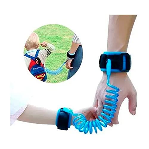 Pulseira Guia Para Criança Infantil Passeio Seguro Segurança Azul (D2485)