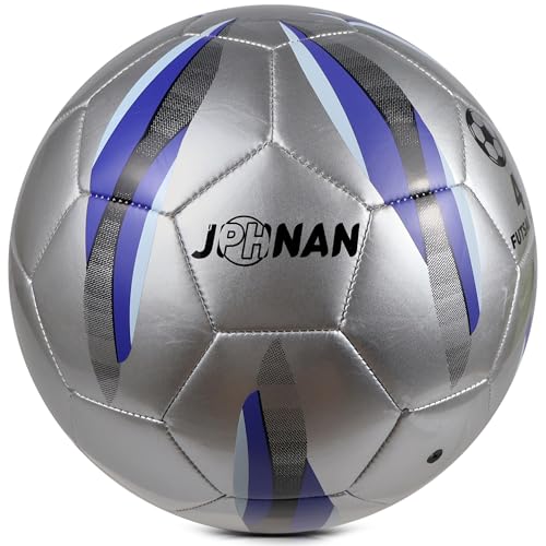 JPHNAN フットサルボール 4号 低弾性 サッカーボール サイズ4 インドア 練習用 低反発性 サッカースキンはTPU素材 で耐久性あ さまざまな年齢層に適したインドアゲーム＆トレーニング用ボールの商品画像（Amazon）