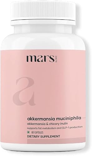 mars by GHC Akkermansia Muciniphila Capsules | Probiotic & Prebiotic Gut Support | 60 Capsules | Pack of 1