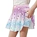 Liuqpwys Fish-Scaled Pattern Tennis Skirts for Girls Breathable Running Sport Golf Skorts Fashion Outing Wear School Kids Teen Mini Skirts 11-12 Years