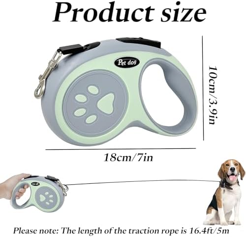 MADPET Otomatik Köpek Tasması 3 Metre Mavi – Geri Çekilebilir Kilitli Makara Sistemi – Dayanıklı Şerit Halat – Ergonomik Kaymaz Sap – Küçük ve Orta Irk Köpekler için Gezdirme Tasması - Görsel 2