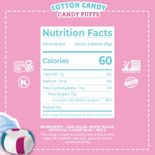 Red Bird Cotton Candy Flavored Candy, Mints Individually Wrapped, Unique Candy, 52 oz Tub