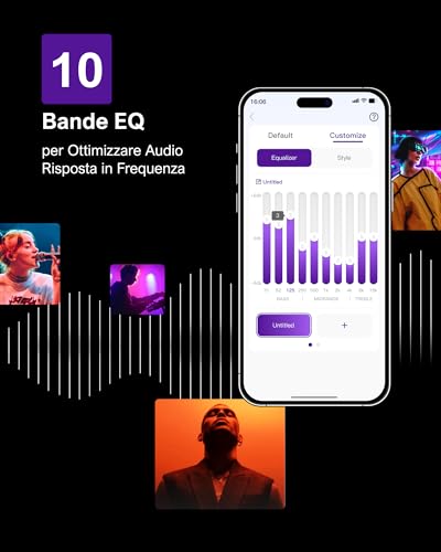 ULTIMEA Soundbar 7.1ch per TV, Sistema Audio Surround per Home Cinema, 4 Altoparlanti Surround, Subwoofer da 4", Controllo Tramite App, Equalizzatore Regolabile, Bluetooth 5.3, Aura A40
