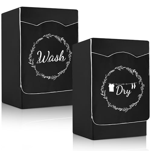 Teenyyou 2 Pack Black Washer and Dryer Covers, 27 x 33 x 39 Inch, Vivid by Teenyyou - Used condition - US$21.87