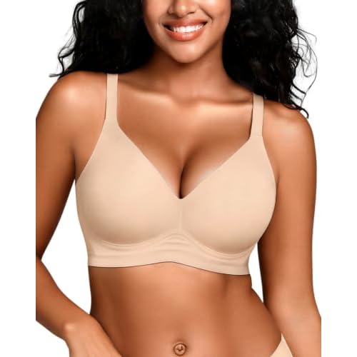 Seamless Jelly Bras for Women Multipack Wireless Comfortable- S-2XL | Comfortable Bralette No Underwire, Gel Strip Support and Lift, Breathable Tshirt Full Coverage Bra for Everyday Black Sm