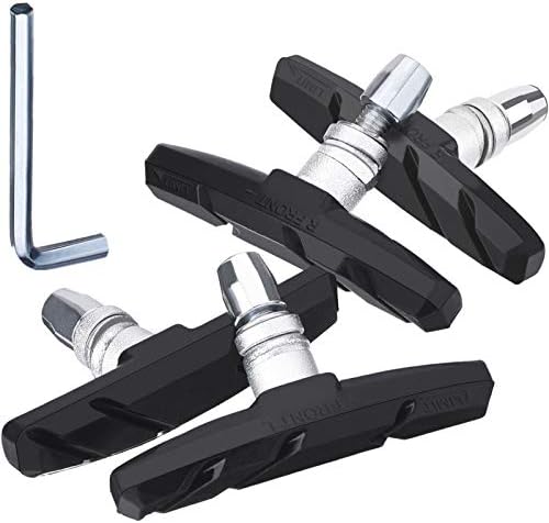 Hotop V Bike Brake Pads with Hex Nuts and Spacers V Bicycle Brake Blocks Set 70 mm