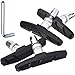 Hotop 2 Pairs V Bike Brake Pads with Hex Nuts and Spacers V Bicycle Brake Blocks Set 70 mm (Black)