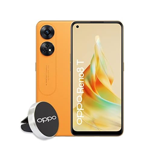 OPPO Reno 8 RENO8 T Smartphone 4G, Fotocamera da 100MP+2+2MP, Selfie 32MP, Display 6.43” 60HZ AMOLED, 5000mAh, RAM 8GB(Esp 12GB/14GB/16GB), ROM 128GB(Esp 1TB), 180g, (Versione Italia), Sunset Orange